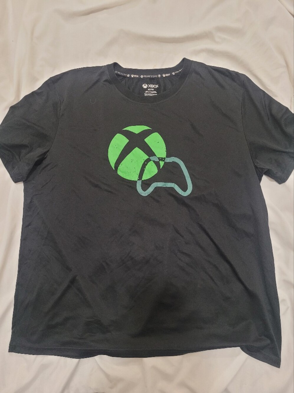 Xbox Black Crewneck Tee with Green Logo